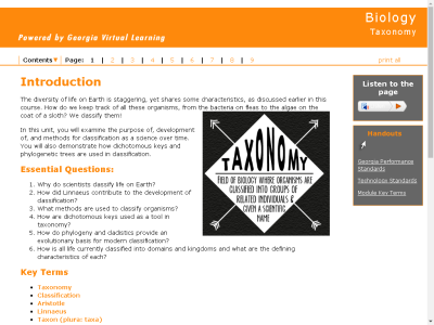 Thumbnail for Biology : Taxonomy resource