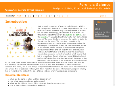 Thumbnail for Forensic Science : Analysis of Hair  Fiber and Botanical Materials resource