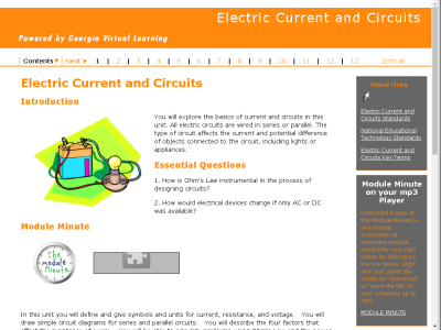 Thumbnail for Electric Current and Circuits resource
