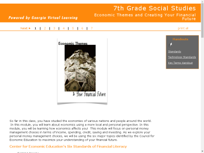 Thumbnail for 7th Grade Social Studies : Economic Themes and Creating Your Financial Future resource