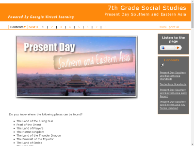 Thumbnail for 7th Grade Social Studies : Present Day Southern and Eastern Asia resource