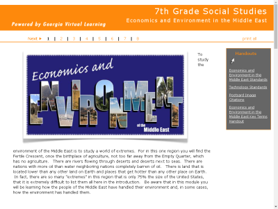 Thumbnail for 7th Grade Social Studies : Economics and Environment in the Middle East resource