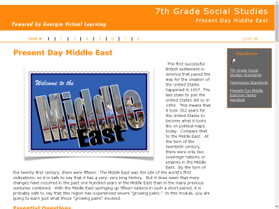 Thumbnail for 7th Grade Social Studies : Present Day Middle East resource