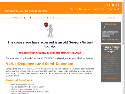 Thumbnail for Latin II : Verbs-Deponent and Semi-Deponent resource