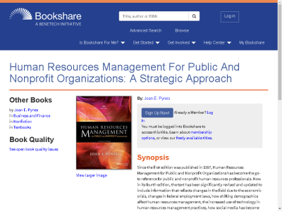 Thumbnail for Human Resources Management For Public And Nonprofit Organizations: A Strategic Approach resource
