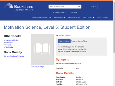 Thumbnail for Motivation Science, Level 5, Student Edition resource