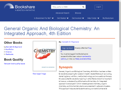 Thumbnail for General Organic And Biological Chemistry: An Integrated Approach, 4th Edition resource