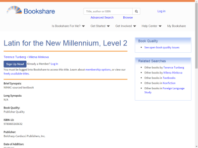 Thumbnail for Latin for the New Millennium, Level 2 resource