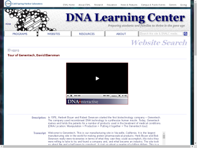 Thumbnail for Tour of Genentech resource