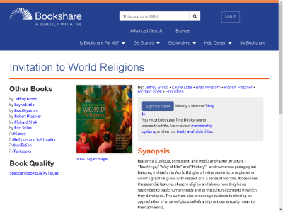 Thumbnail for Invitation to World Religions resource