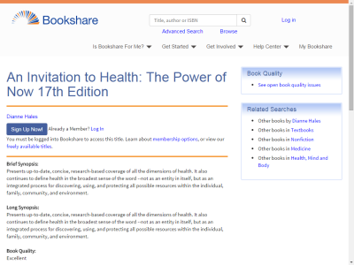 Thumbnail for An Invitation to Health: The Power of Now 17th Edition resource