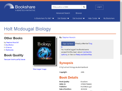 Thumbnail for Holt Mcdougal Biology resource