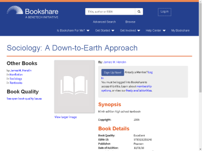 Thumbnail for Sociology: A Down-to-Earth Approach resource