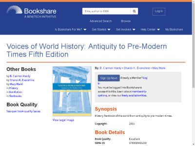 Thumbnail for Voices of World History: Antiquity to Pre-Modern Times Fifth Edition resource