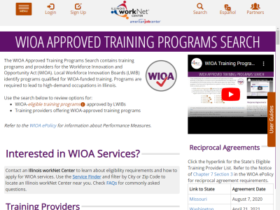Thumbnail for WIOA Approved Training Programs Search resource