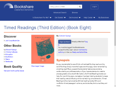 Thumbnail for Timed Readings (Third Edition) (Book Eight) resource