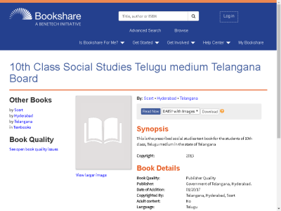 Thumbnail for 10th Class Social Studies Telugu medium Telangana Board resource