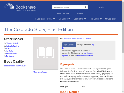 Thumbnail for The Colorado Story, First Edition resource