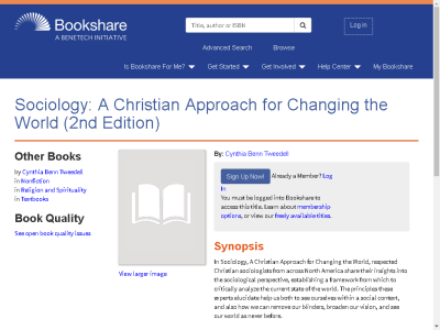 Thumbnail for Sociology: A Christian Approach for Changing the World (2nd Edition) resource