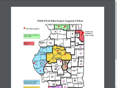 Thumbnail for Map of Participating Counties by DHS Region resource