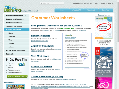 Thumbnail for Grammar Worksheets resource