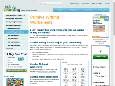 Thumbnail for Cursive Writing Worksheets resource