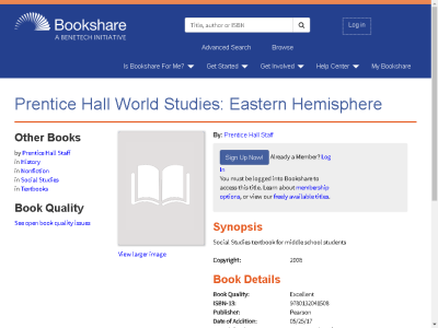 Thumbnail for Prentice Hall World Studies: Eastern Hemisphere resource