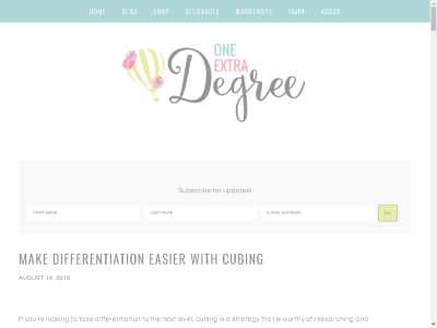 Thumbnail for Using the Cubing Strategy to Teach the Differentiation Strategy resource