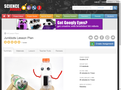 Thumbnail for Junkbots Lesson Plan resource