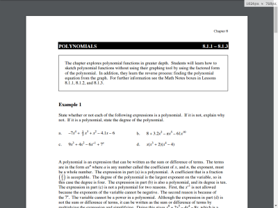 Thumbnail for Polynomials (CPM Parent Guide) resource