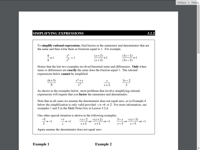 Thumbnail for Simplifying Expressions (CPM Parent Guide) resource