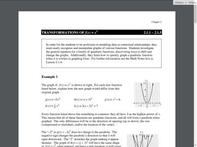 Thumbnail for Transformations of Quadratics (CPM Parent Guide) resource