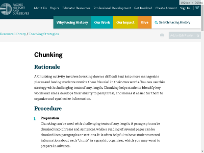 Thumbnail for Chunking resource