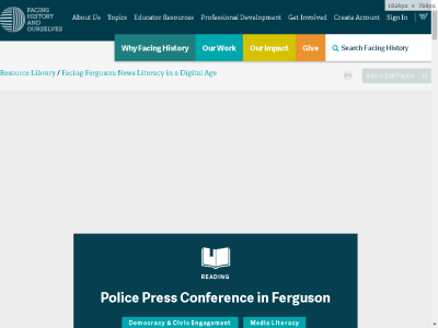 Thumbnail for Police Press Conference in Ferguson resource
