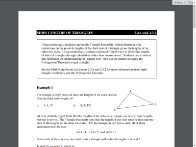 Thumbnail for Side Lengths of Triangles (CPM Parent Guide) resource