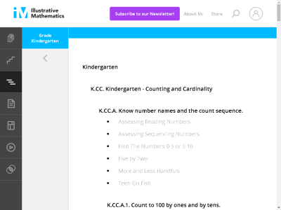 Thumbnail for Illustrative Mathematics Kindergarten Tasks resource