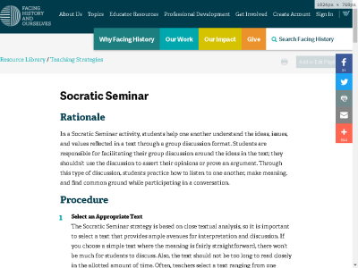 Thumbnail for Socratic Seminar resource