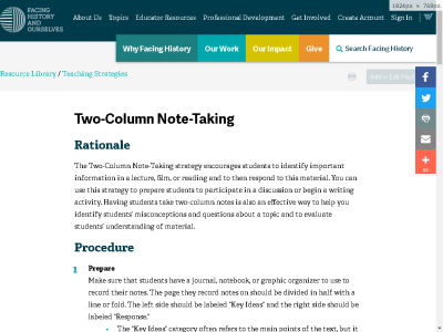 Thumbnail for Two-Column Note-Taking resource