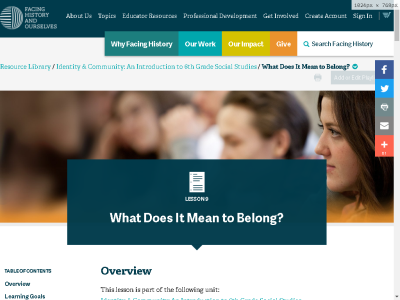 Thumbnail for Lesson: What Does It Mean to Belong? resource