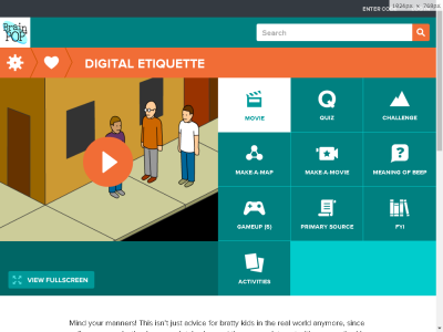 Thumbnail for Digital Etiquette:  BrainPOP resource set resource