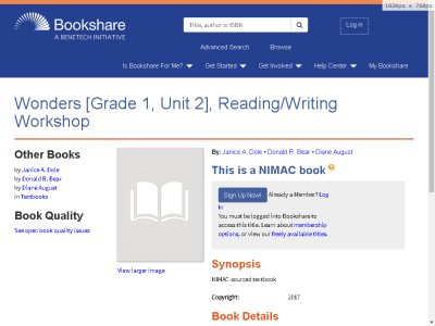 Thumbnail for Wonders [Grade 1, Unit 2], Reading/Writing Workshop resource