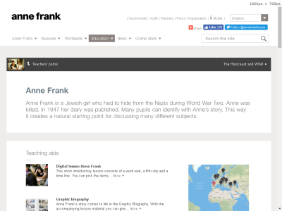Thumbnail for Anne Frank Teacher Portal resource