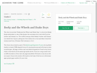 Thumbnail for Becky and the Wheels and Brake Boys resource