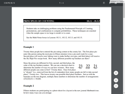 Thumbnail for Principles of Counting (CPM Parent Guide) resource