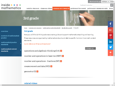 Thumbnail for Inside Mathematics: 3rd Grade Math Tasks resource