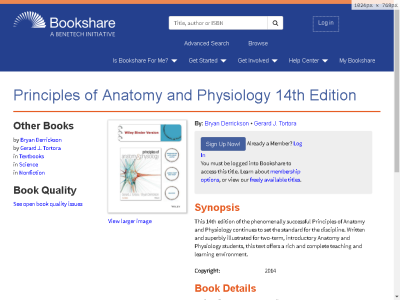Thumbnail for Principles of Anatomy and Physiology 14th Edition resource