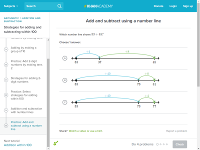 Thumbnail for Add and subtract using a number line resource
