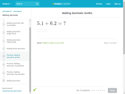 Thumbnail for Adding decimals: tenths resource