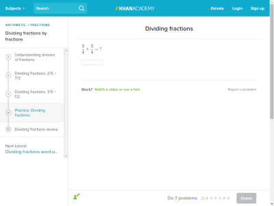 Thumbnail for Dividing fractions resource