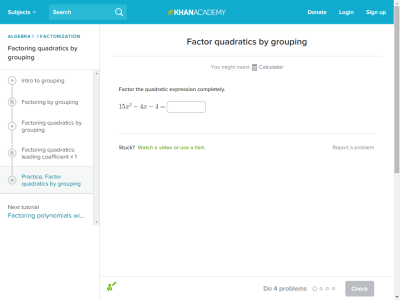 Thumbnail for Factor quadratics: leading coefficient â‰  1 resource